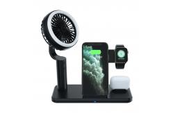 China 110KHz Multifunction Wireless Charger Stand PC ABS 9V 2A With Fan supplier