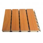 Solid Veneer Surface Soundproof Wooden Grooved Acoustic Panel For Recording Room for sale