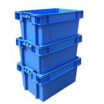45L PP Nesting Stackable Plastic Fish Crate Heavy Duty Plastic Crates