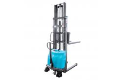 China Adjustable Semi Electric Pallet Stacker 5T Straddle light  Flexible supplier