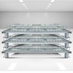 Lockable RAL Powder Coated 1500KGS Folding Wire Mesh Container for sale