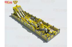 China Large Inflatable Obstacles Yellow Color Fun Park Playground supplier
