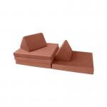 Water Resistant Flexible Seating 6 Piece Modular Foam Play Couch For Playroom