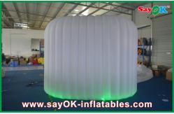 China Mobile Photo Booth Green Inflatable Photo Booth Enclosure Round For Advertisement / Park supplier