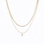 Anniversary 18k Gold Necklace Jewelry Custom Gold Initial Letter Necklace for sale
