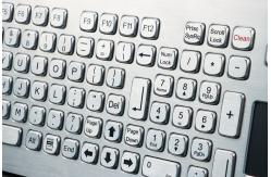China Metal Stainless Steel Industrial Keyboard With Touchpad For Kiosk supplier