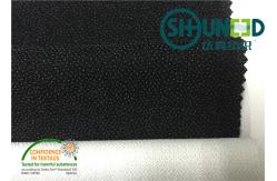 China Black Woven Interlining Fabrics ( Etretelas ) With Double Dot PA Coating supplier