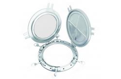 China Hinged Circle Marine Windows Side Scuttle With Storm cover supplier