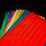 Red PET Micro Prismatic EGP Reflective Sheeting For Signs for sale