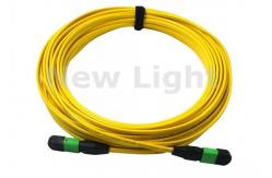China Yellow MPO MTP Cable APC < 0.3dB 3 Meters 12 Core / 24 Core MPO TO MPO Cable supplier