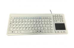 China EMC Emission 107 Keys Waterproof Silicone Keyboard 100mA With Mouse Touchpad supplier
