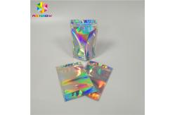 China Resealable Cosmetic Packaging Bag Foil Hologram Mylar k Pouch With Easy Tear supplier