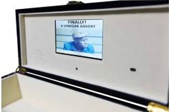 China Double Decker LCD video gift box Autoplay with Glossy lamination supplier