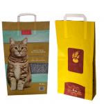Eco Friendly 5Litres 15Ibs Cat Litter Stand Up Pouches Cat Litter Sand Packing Bag With Handle for sale