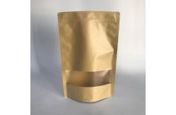 China Custom Accepted Stand up Kraft Paper Bags with Zipper Water Proof Paper Bags supplier