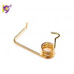 Small High Torque Gold Zinc Plating Carbon Steel Torsional Springs for sale