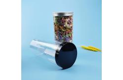 China Wide Mouth Alu PET 1250ml Round Plastic Containers For Candy supplier