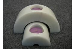 China Set 2 Natural Stone Candle Holders Hand Made Material Solid Marble Material supplier