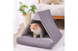 China Washable Cushion Cat Tube Bed With Central Mat supplier