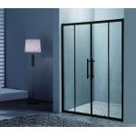 Sliding Shower Doors 120*190cm Size Tempered Glass And Aluminium Black Frame Latest for sale