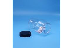 China High Quality Cookies Candy Clear Round Wide Mouth PET Plastic Jar Screw Cap supplier