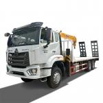 SINOTRUK HOWO 6x4 Flat Bed Truck Mounted Crane for sale