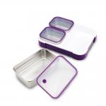 4-Compartment Leak Proof Metal Lunch Box with 1060ml Capacity