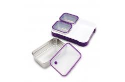 China 4-Compartment Leak Proof Metal Lunch Box with 1060ml Capacity supplier