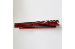 China Steel Long Push Broom 60cm Deck Floor Scrub Brush With Rubber supplier