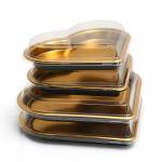 Disposable Sushi Box Golden Plastic Packing Box High Cover Packing Box Take out Sushi Box for sale