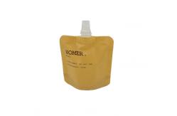 China Custom Stand Up Bag Biodegradable Kraft Cosmetic Liquid Refill Spout Pouch supplier