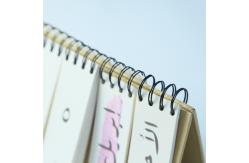 China Four Parts Perpetual Desk Calendar , Spiral Binding Self Standing Calendar Islamic Language supplier