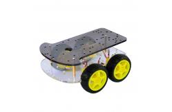 China DC 6V DIY Smart Robot Car Extended Edition Four Wheel Drive Double - Deck supplier