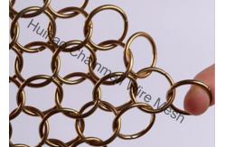 China Metal Mesh Drapery / Brass Wire Ring Mesh Curtain Conect With 8mm Circle Dia supplier