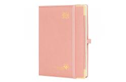 China 10.5''X 8.5'' Student Weekly Planner Custom Pink Vegan Leather Cover supplier