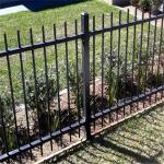 Building Material 6ft 8ft Metal Garden Picket Fence Black Galvanized for sale