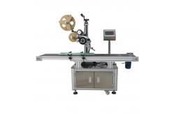 China PLC Controlled Automatic Desktop Doypack Pouch Label Applicator for Flat Surface supplier