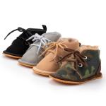 New fashion Rubber sole Camouflage prewalk short ankle  boy baby boots for sale