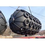 China Yokohama STS STD Pneumatic Rubber Fender Marine Ball With Chain And Tires Net factory