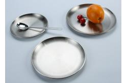 China 14cm 17cm 30cm Round Shape 304 Stainless Steel Plate Set supplier