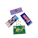 Food Back Side Seal Bag Snack Candy Packaging Chocolate Candy Bar Wrapper Customized Middle Side Seal Candy Bags for sale