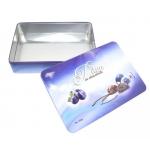 Personalized Rectangle Cookie Tin Cans 350g Chocolate Packing Container for sale