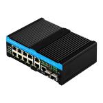 8 Port 2.5G Industrial Poe Switch , 90w Network POE++ Managed Switch for sale