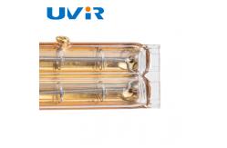 China Twin Tube TC04 500W 115V Quartz Infrared Lamp Heater with Gold Reflector supplier