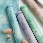 Antistatic Florist Wrapping Paper with Waterproof and Embossed Art Rose Blossom Design for sale