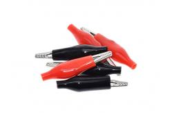 China 28MM Red Electronic Components Metal Alligator Clip With Plastic Boot Rated supplier