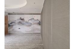 China Melamine Surface Floor To Ceiling Folding Room Partitions For Conference Room supplier