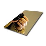 Champagne Gold Mirror Polished Stainless Steel Sheet for sale