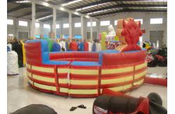 China Attractive Inflatable Rodeo Bull , Funny Theme Inflatable Bull Ride Digital Printing supplier