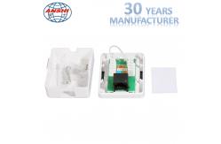 China Single Port Surface Mount Box RJ45 Keystone Jack With High Impact Housing supplier